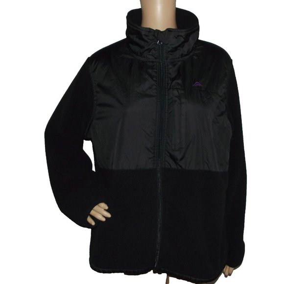 SNOZU Performance Fleece Jacket Women's 1X Black Full Zipper (3 zip pockets) - Picture 1 of 12